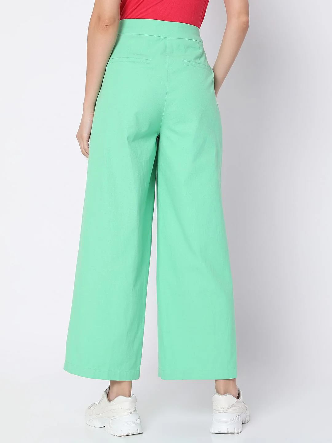 Mint Green High Rise Co-Ord Set Culottes - Image 4