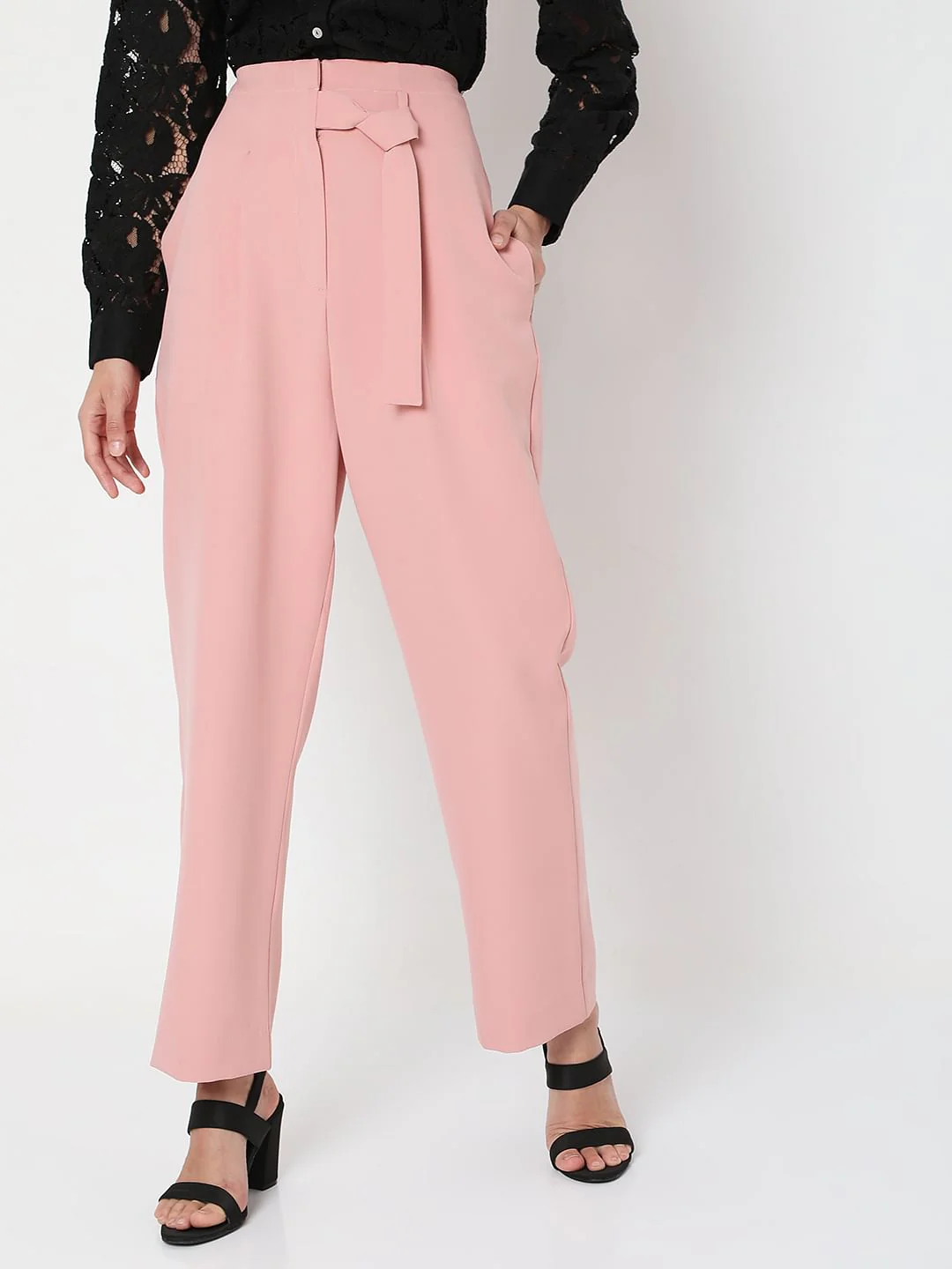 Pink High Rise Pants - Image 2