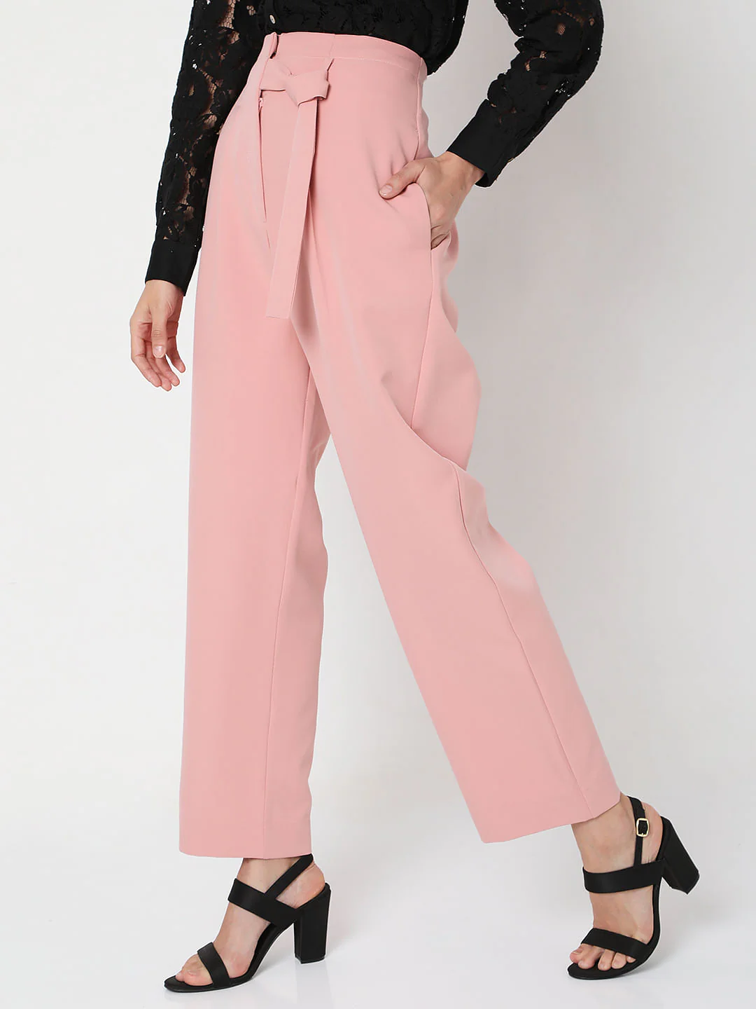 Pink High Rise Pants - Image 3