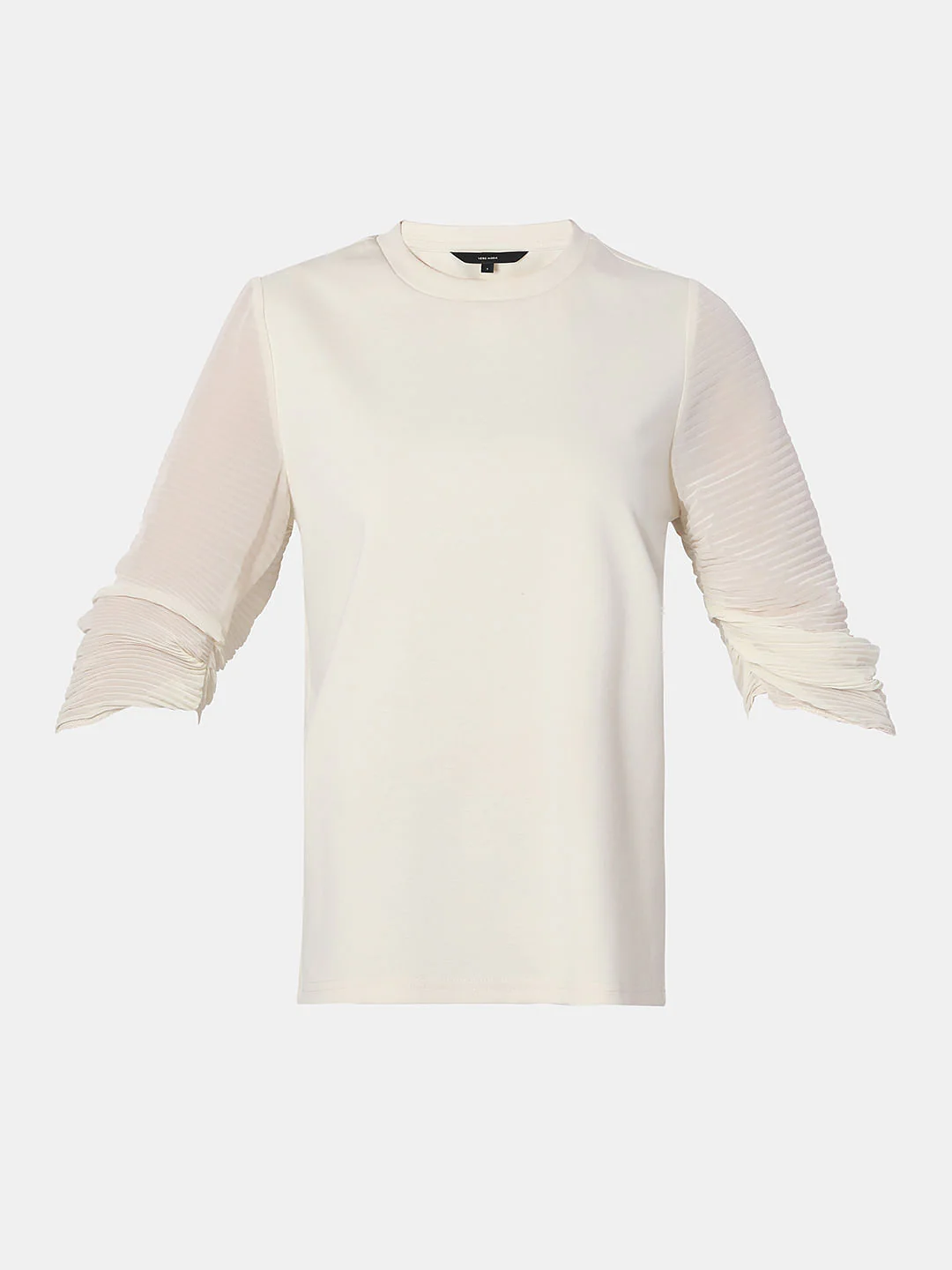 Cream Pleated Sleeve Top - Image 7