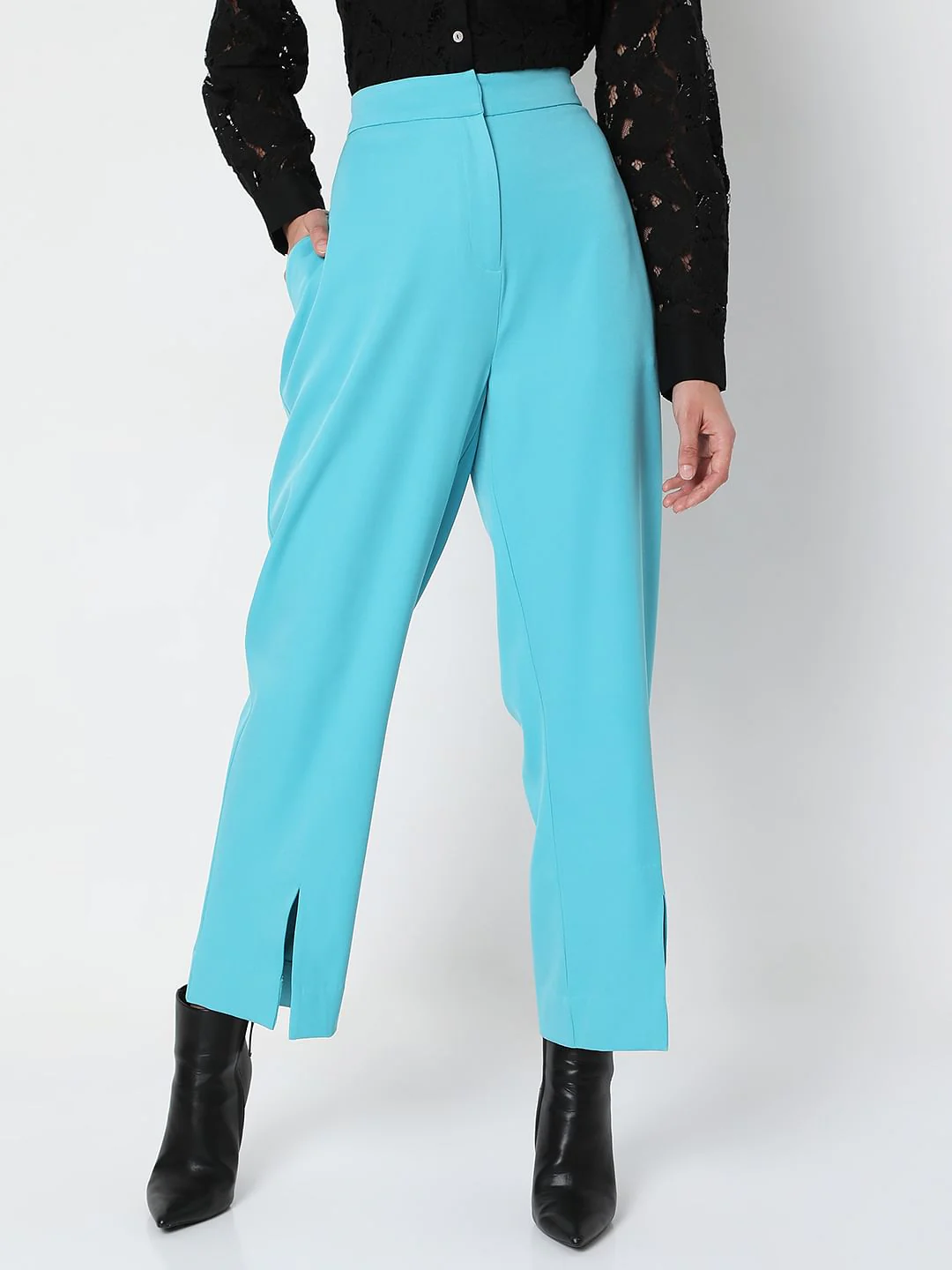 Blue High Rise Tailored Co-Ord Trousers - Image 2