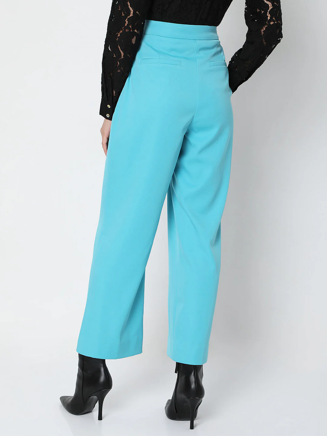 Blue High Rise Tailored Co-Ord Trousers - Image 4