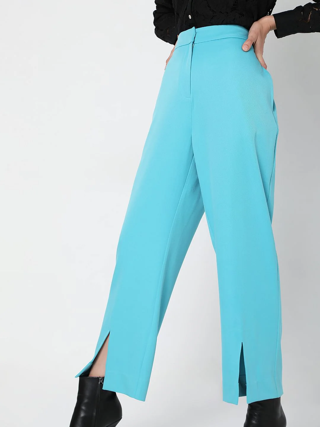 Blue High Rise Tailored Co-Ord Trousers - Image 5