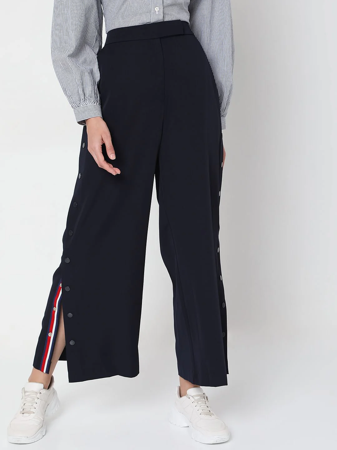 Blue High Rise Pants - Image 2