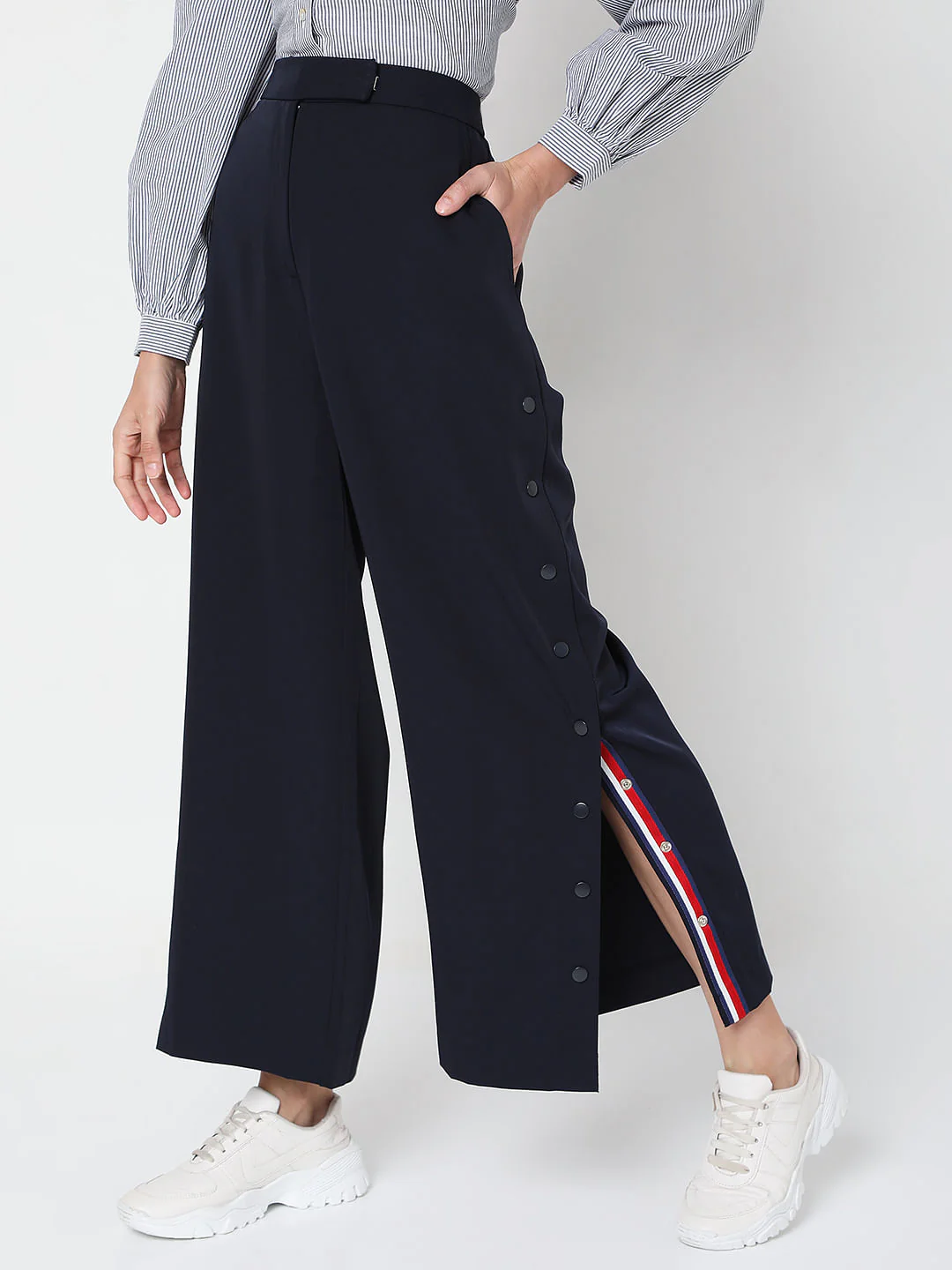 Blue High Rise Pants - Image 3