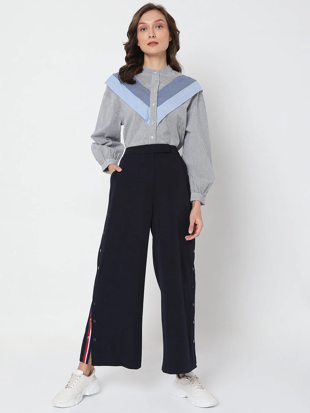 Blue High Rise Pants - Image 6
