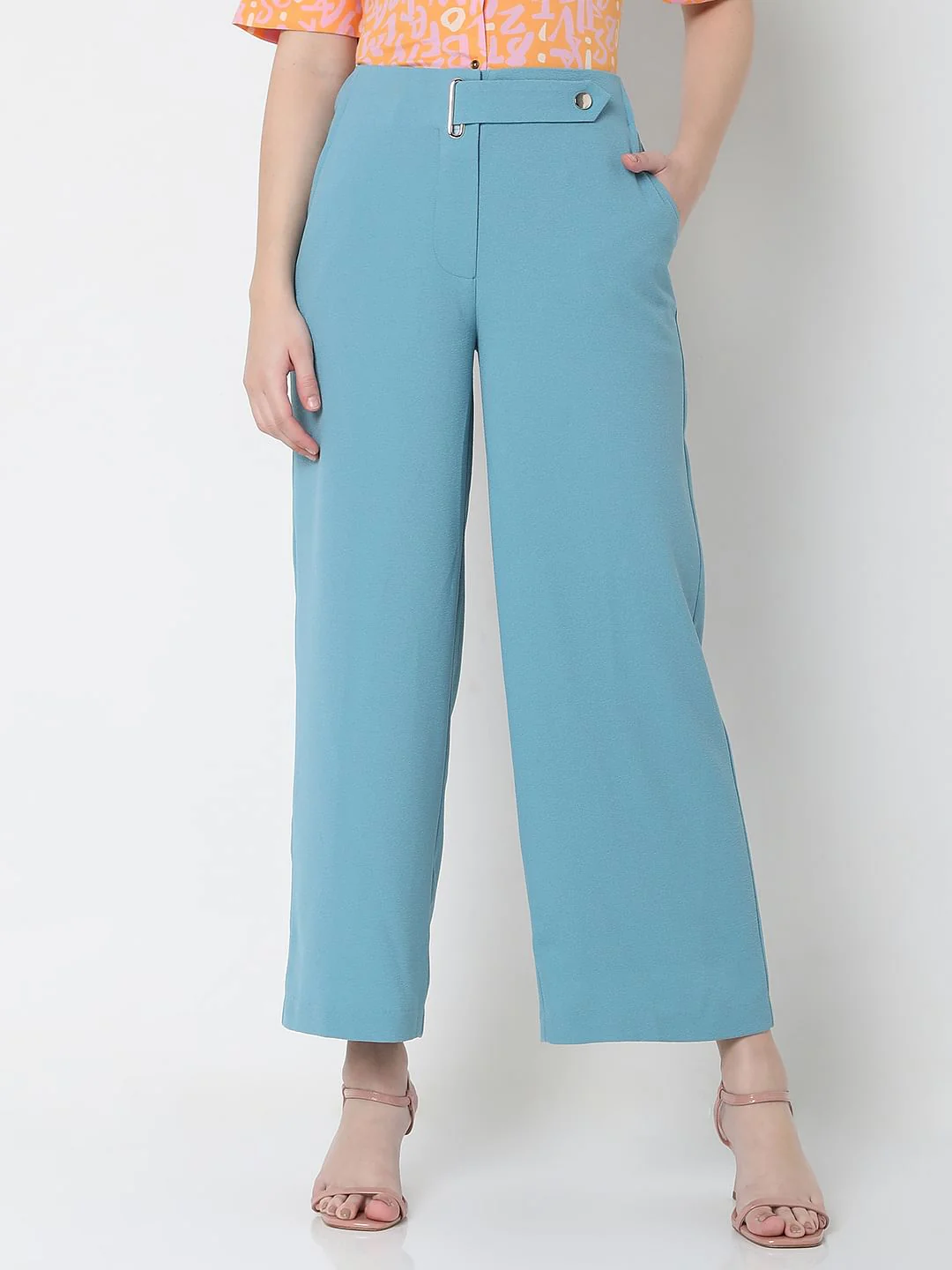Blue High Rise Culottes - Image 2