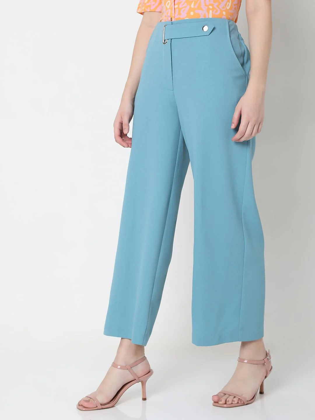 Blue High Rise Culottes - Image 3