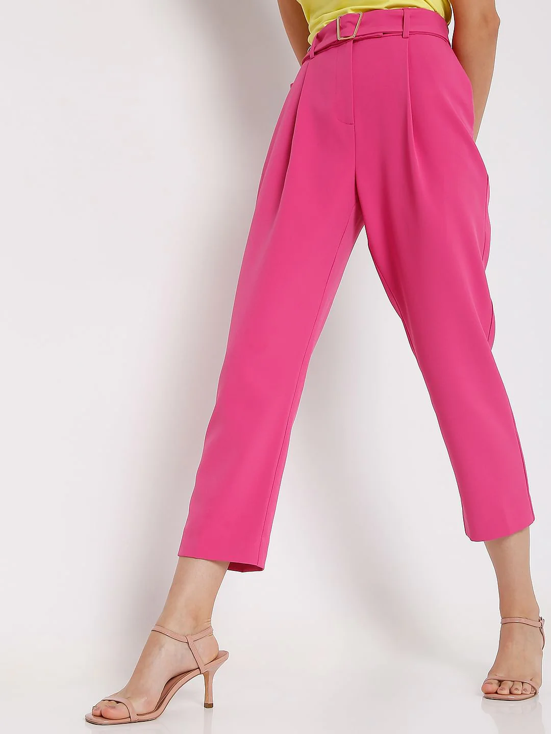 Hot Pink High Rise Pants - Image 3