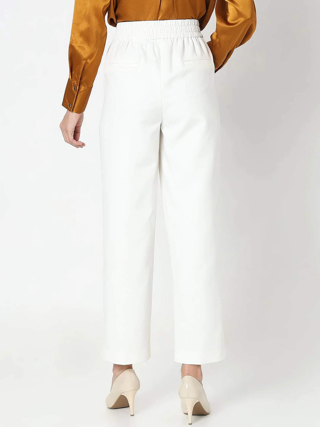 White High Rise Pants - Image 4