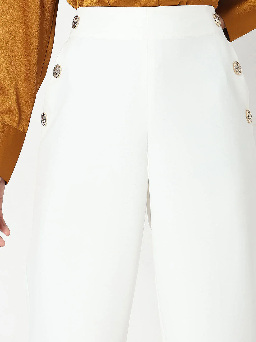 White High Rise Pants - Image 6