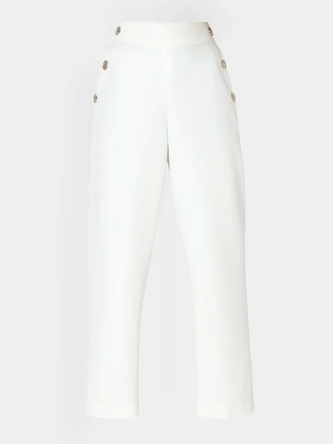 White High Rise Pants - Image 7