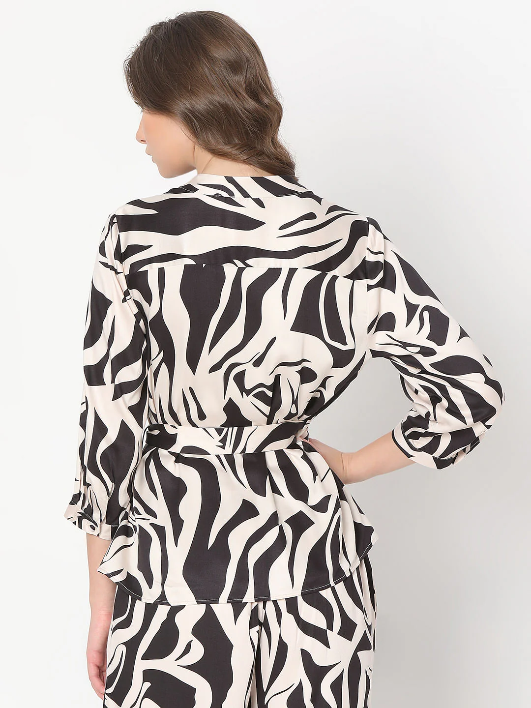 Black Printed Co-Ord Set Top - Image 4