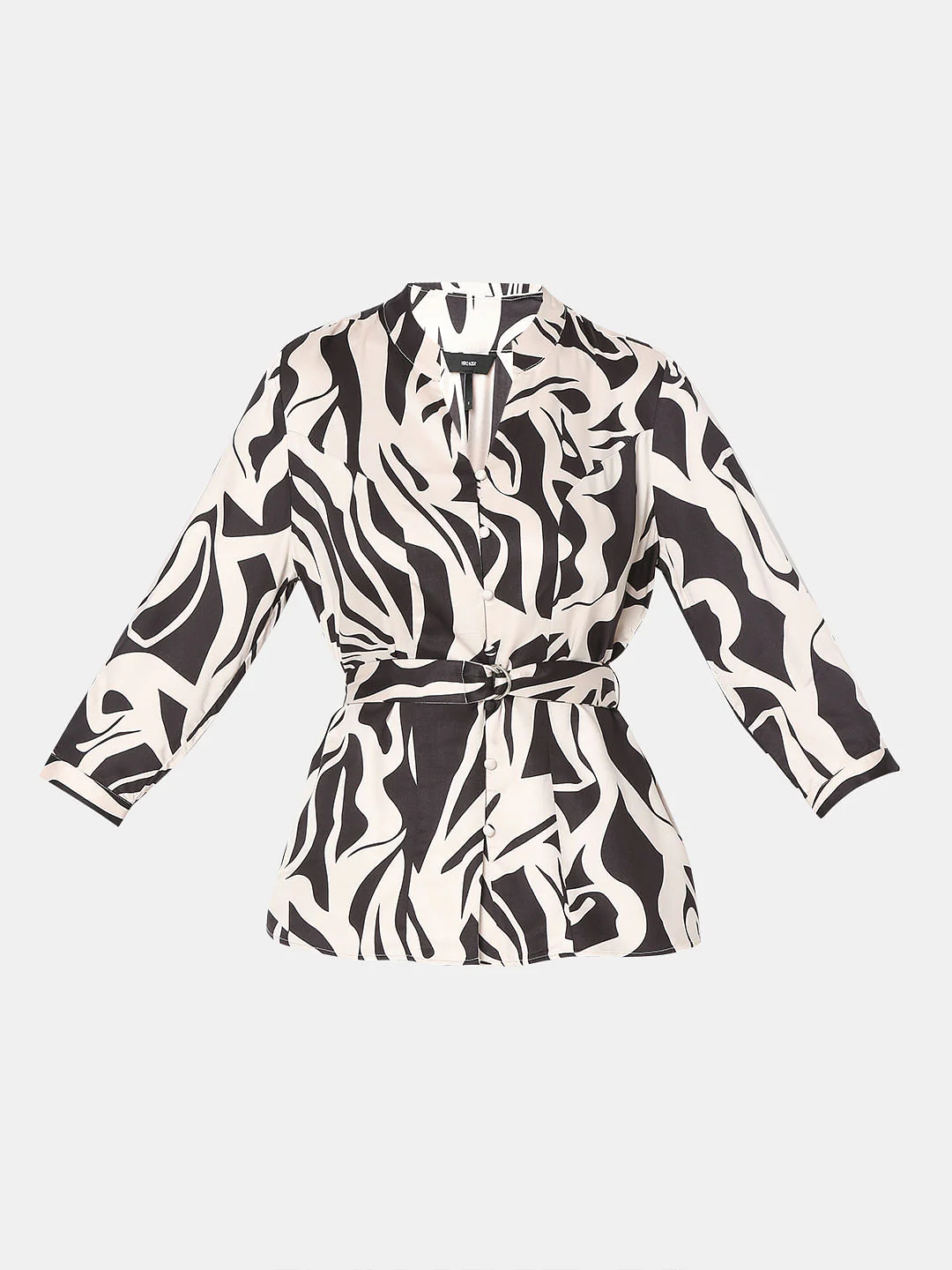Black Printed Co-Ord Set Top - Image 7