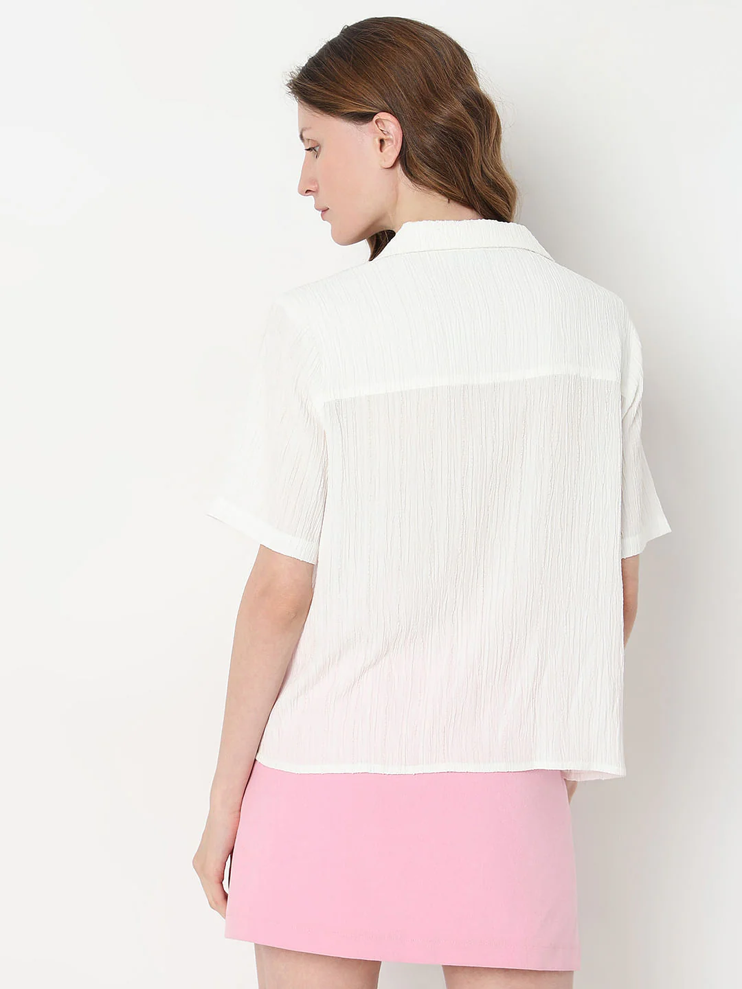 White Crinkled Shirt - Image 4