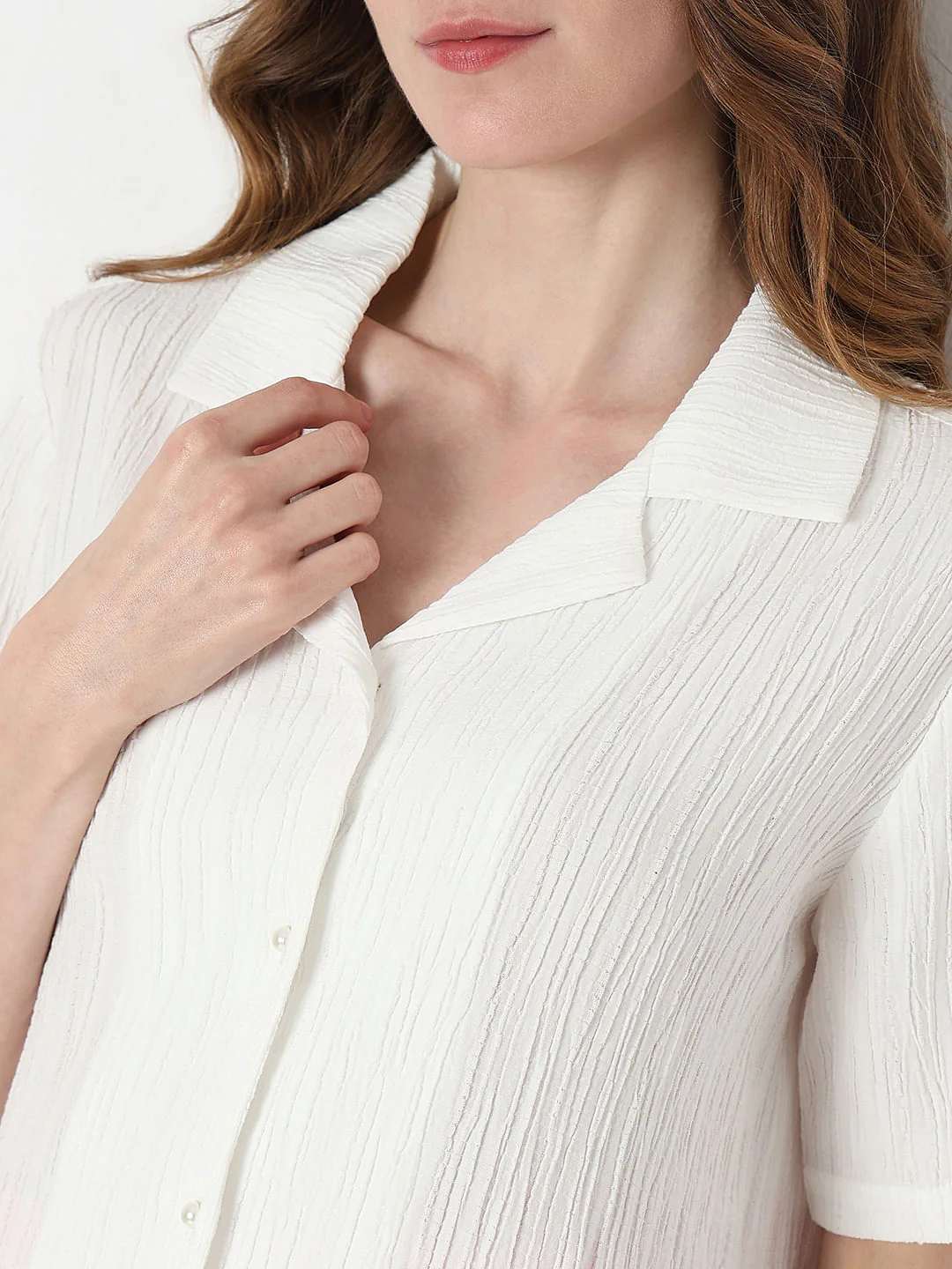White Crinkled Shirt - Image 8
