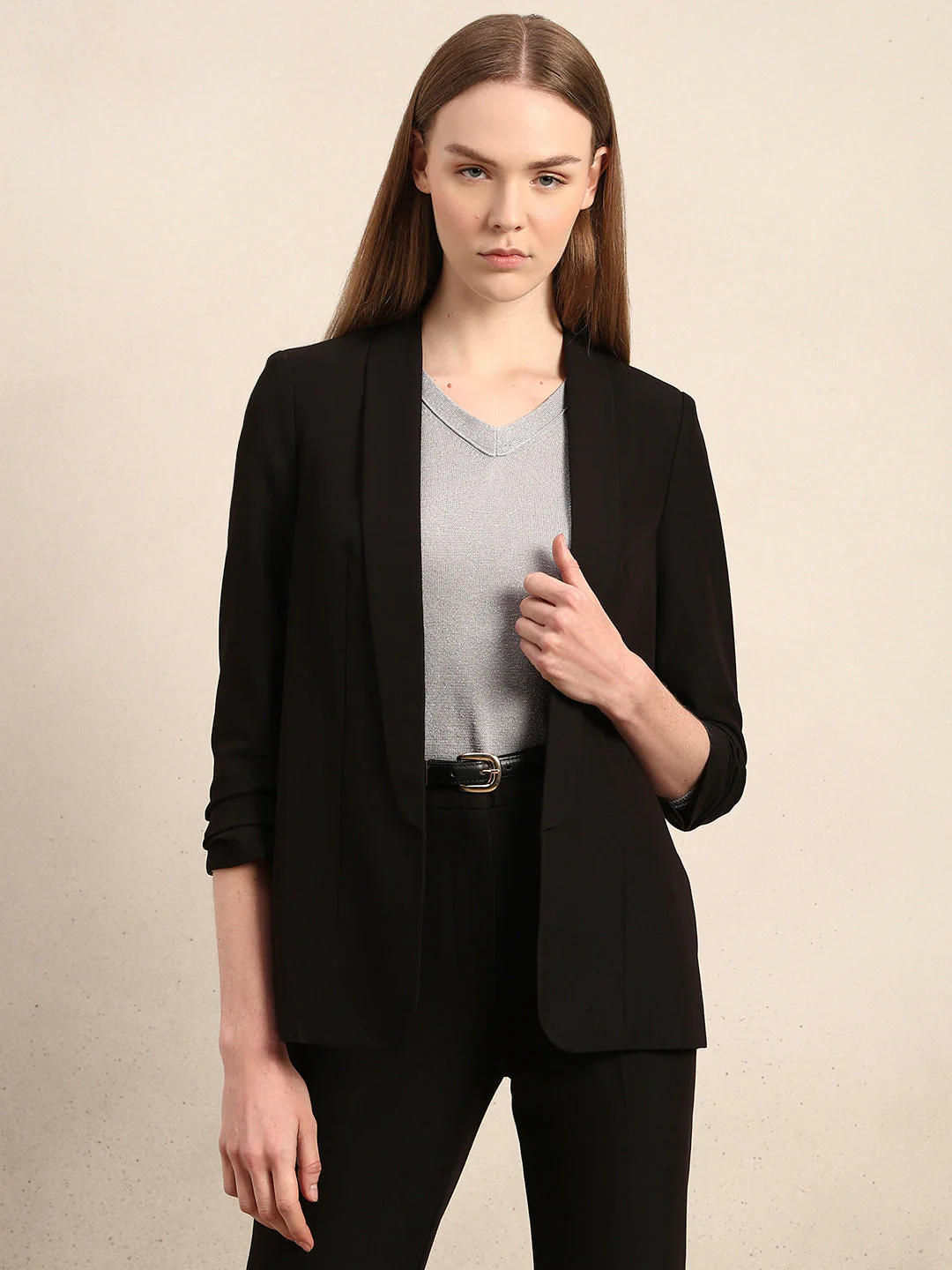 Shawl Collar Tailored Blazer - Image 2