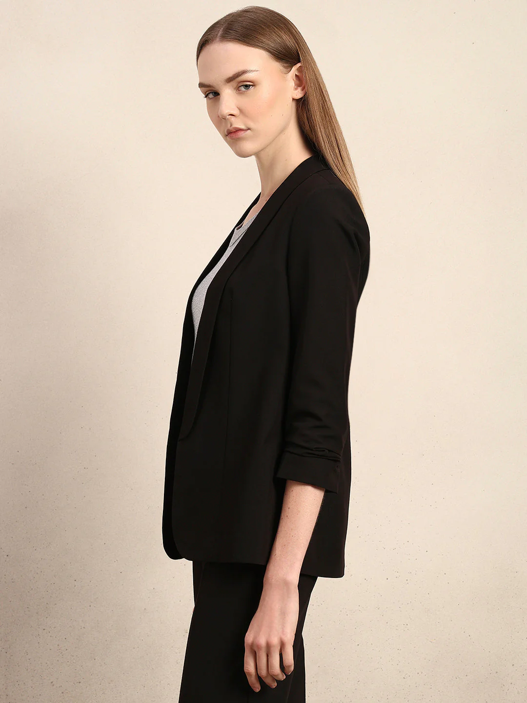 Shawl Collar Tailored Blazer - Image 3
