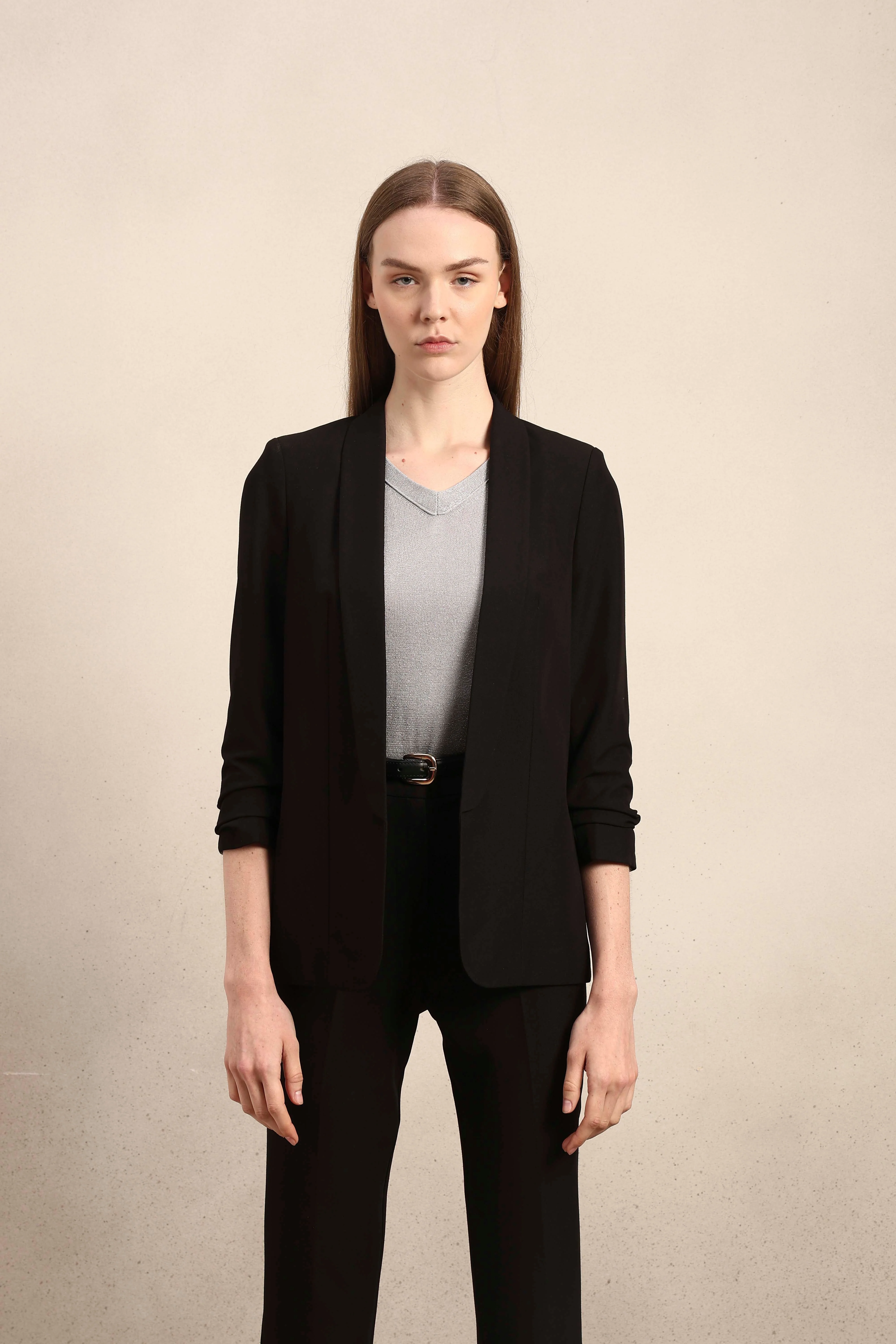 Shawl Collar Tailored Blazer - Image 9