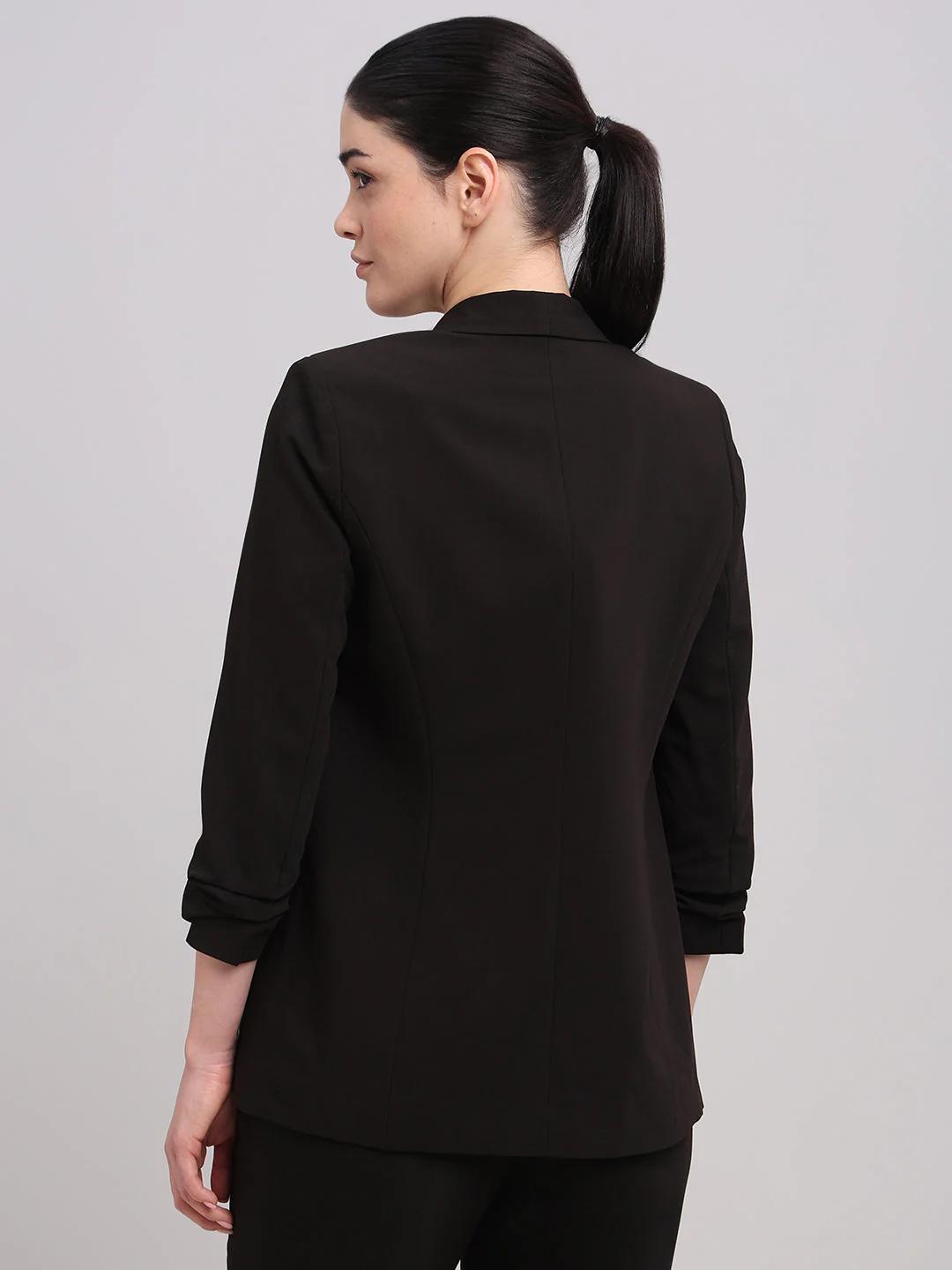 Black Longline Tailored Blazer - Image 4