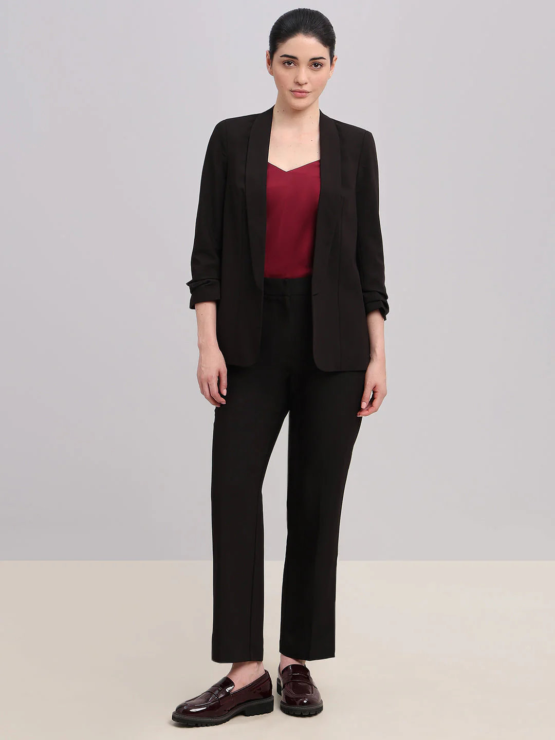 Black Longline Tailored Blazer - Image 5