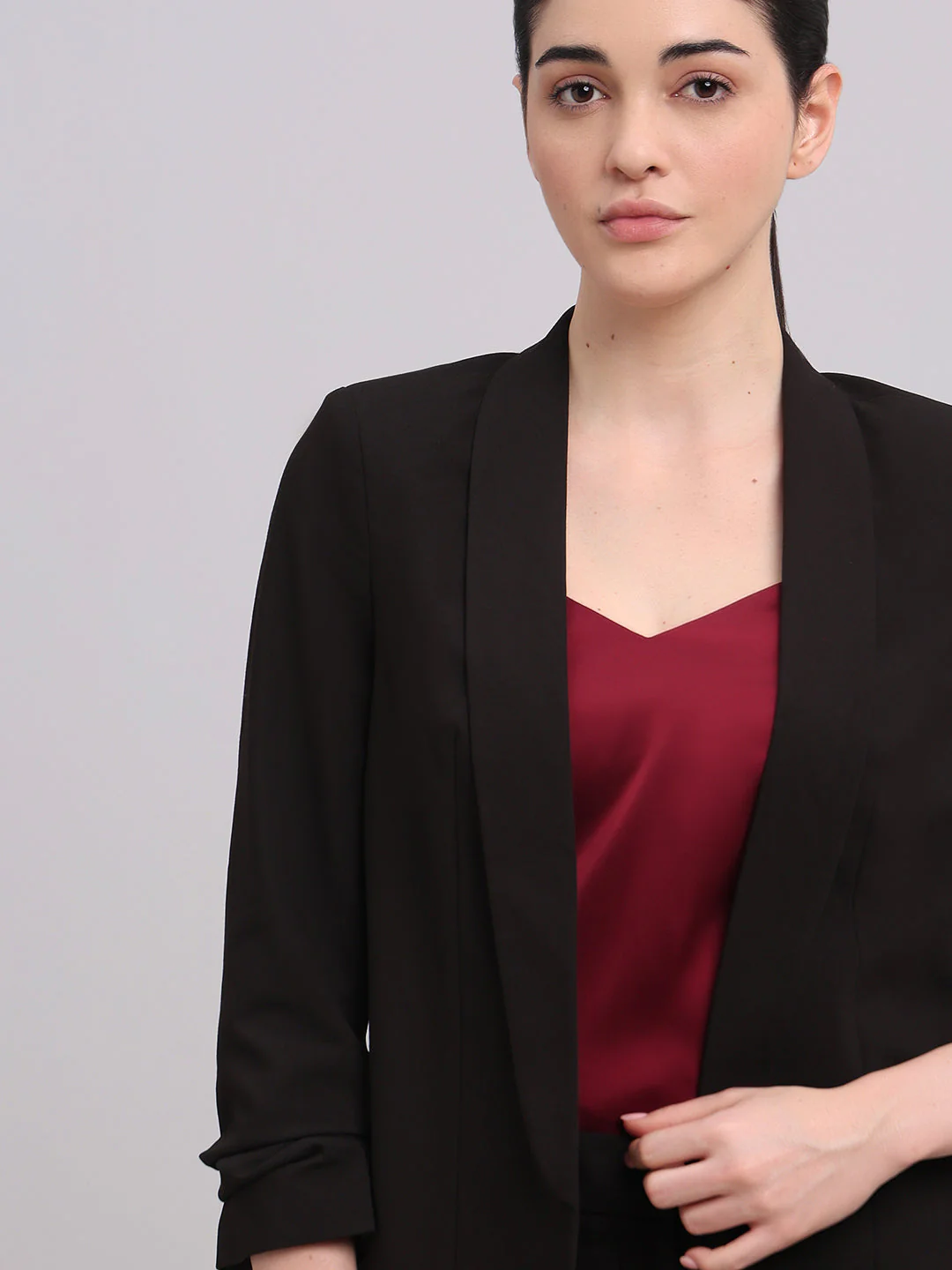 Black Longline Tailored Blazer - Image 6