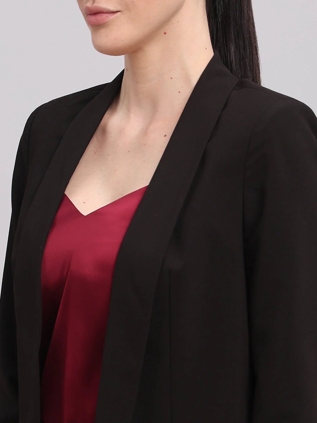 Black Longline Tailored Blazer - Image 8