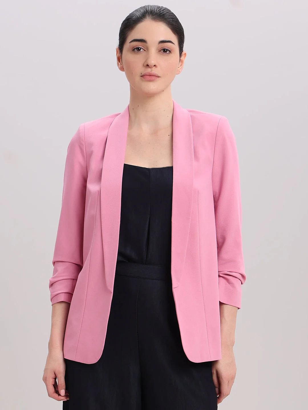 Pink Longline Tailored Blazer - Image 2