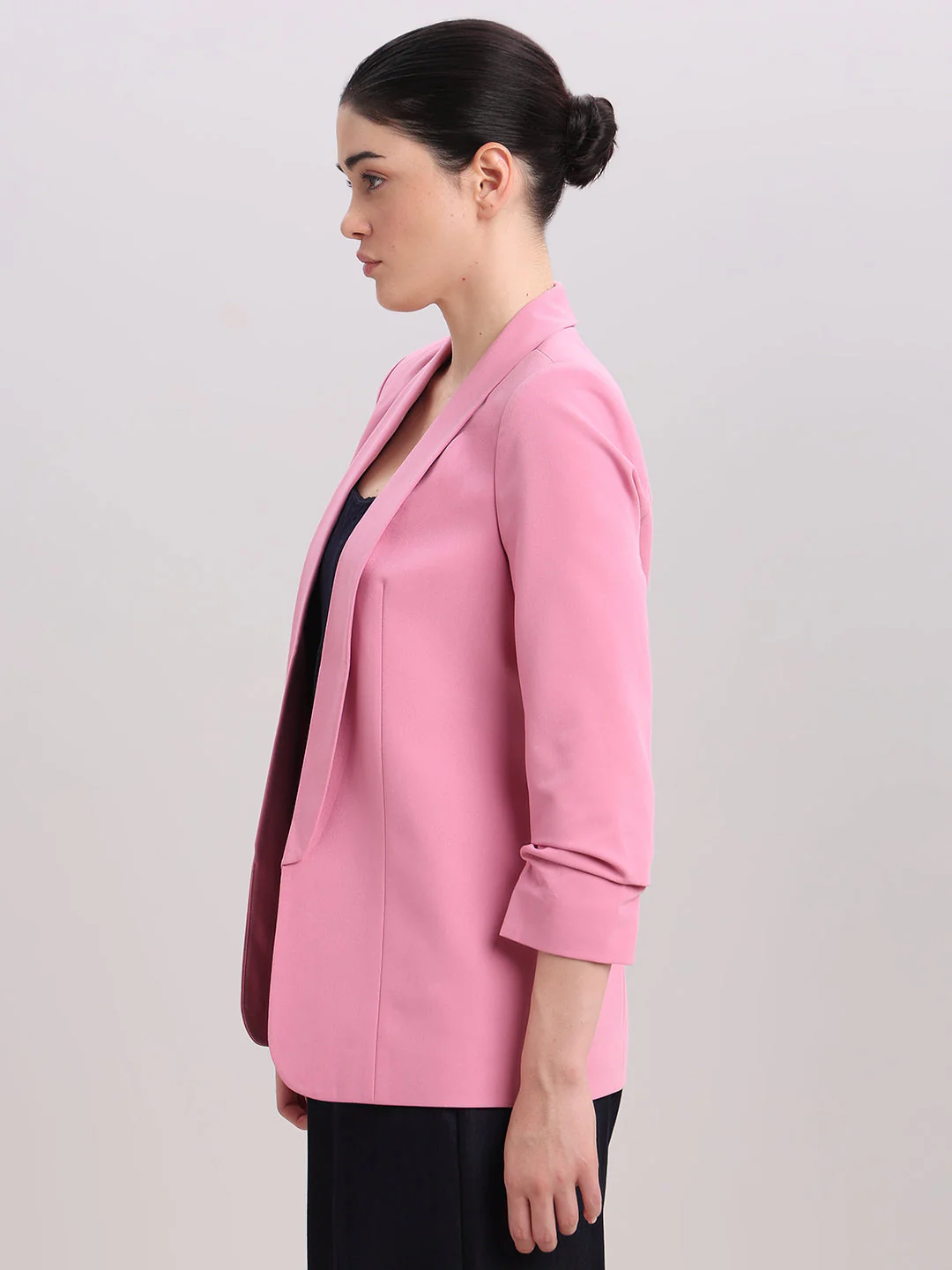 Pink Longline Tailored Blazer - Image 3