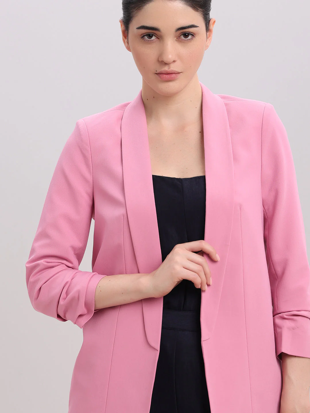 Pink Longline Tailored Blazer - Image 6