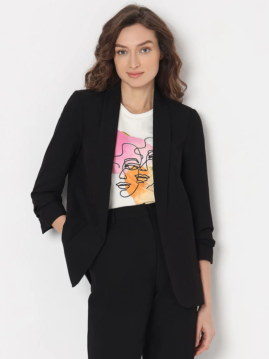 Black Tailored Co-Ord Set Blazer - Image 2