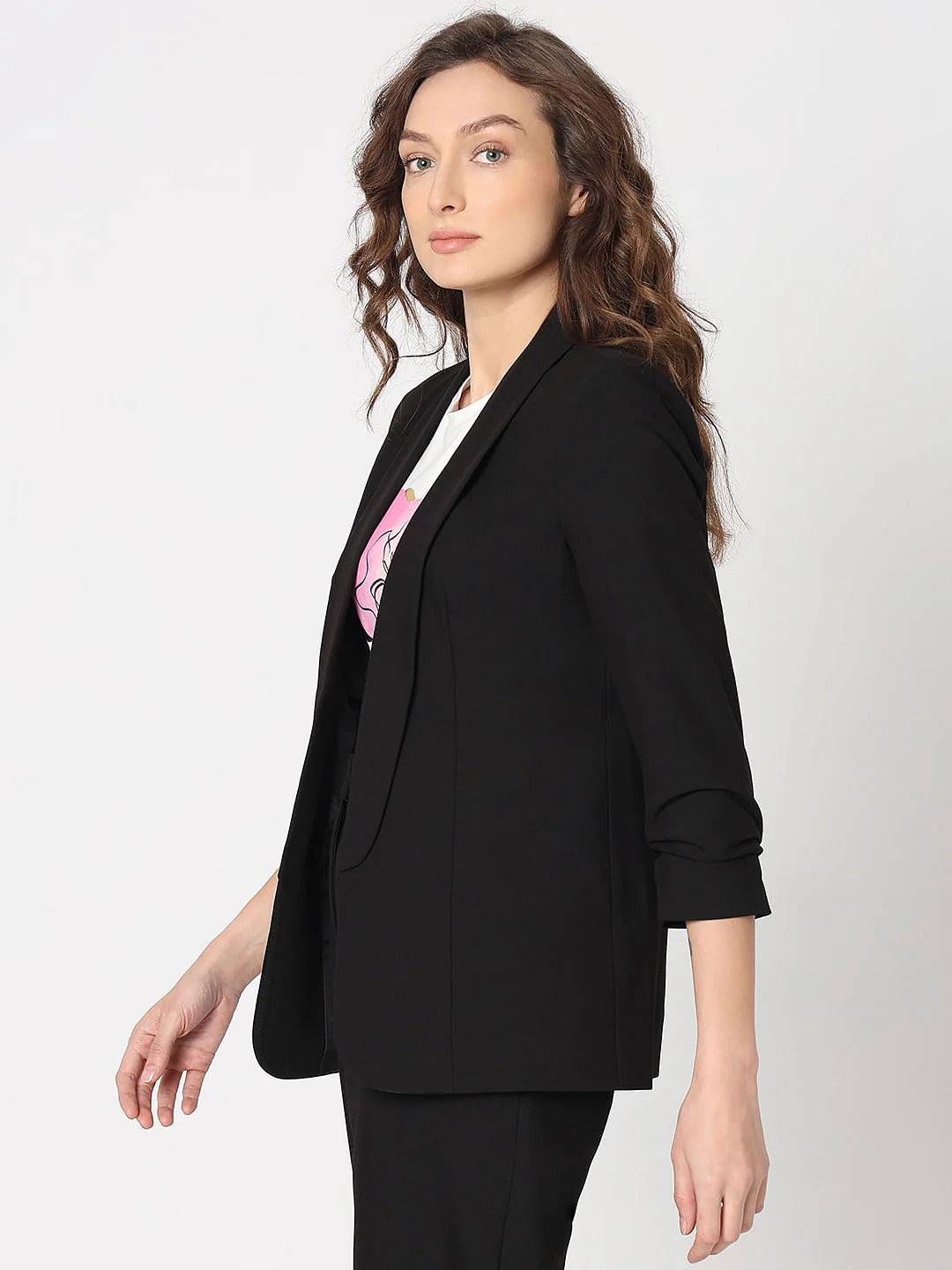 Black Tailored Co-Ord Set Blazer - Image 3
