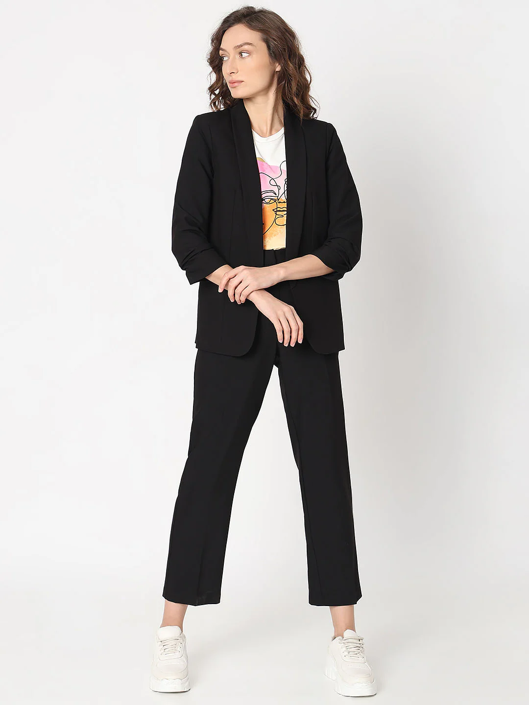 Black Tailored Co-Ord Set Blazer - Image 5