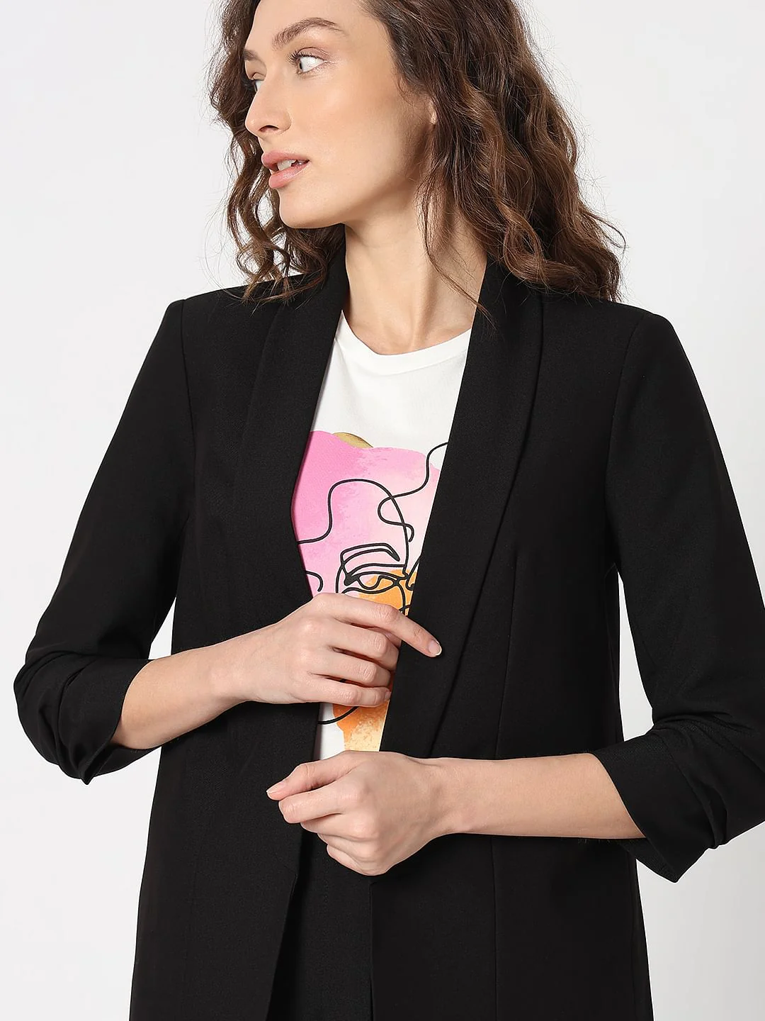 Black Tailored Co-Ord Set Blazer - Image 6