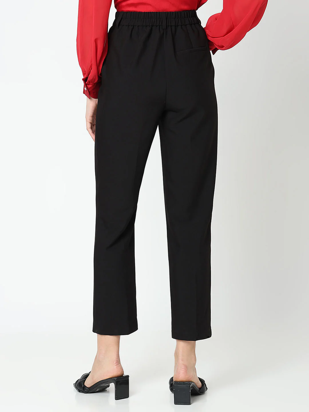 Black Ankle Length Co-Ord Set Trousers - Image 4