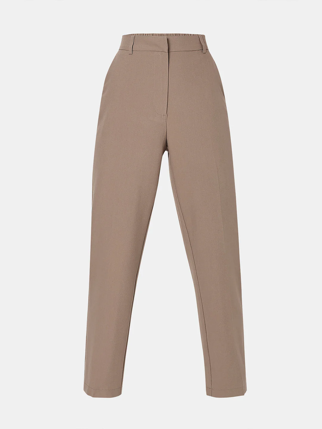 Brown High Rise Tailored Pants - Image 7