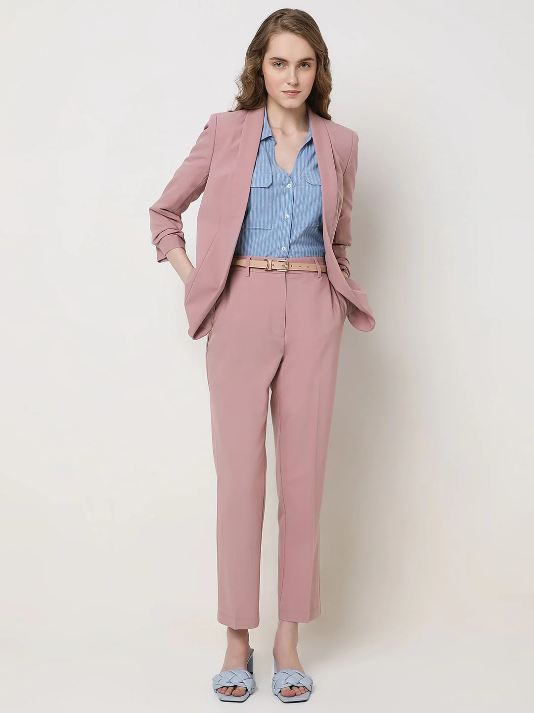 Pink Tailored Co-Ord Set Trousers - Image 5