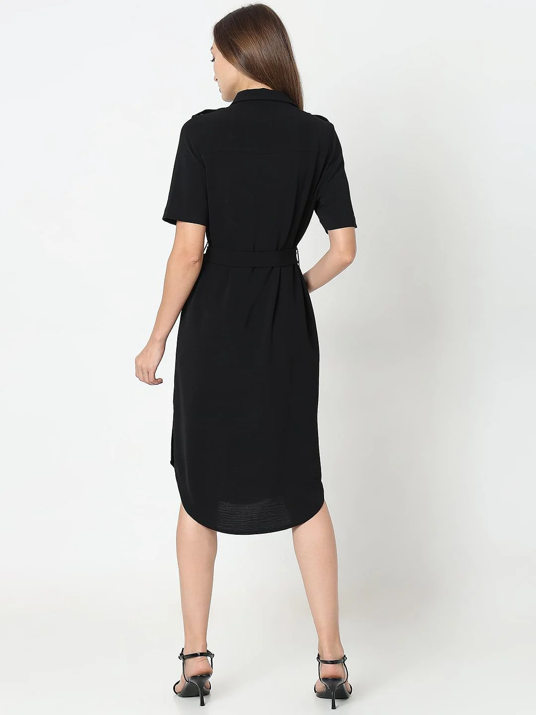 Black Shirt Dress - Image 4