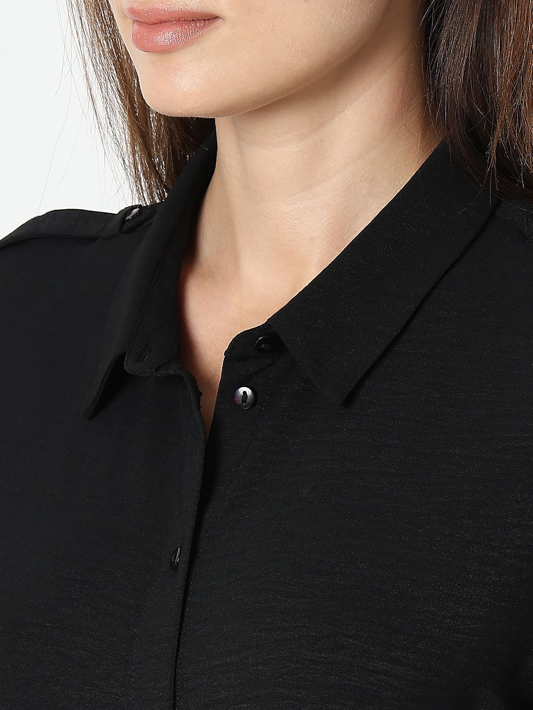 Black Shirt Dress - Image 6
