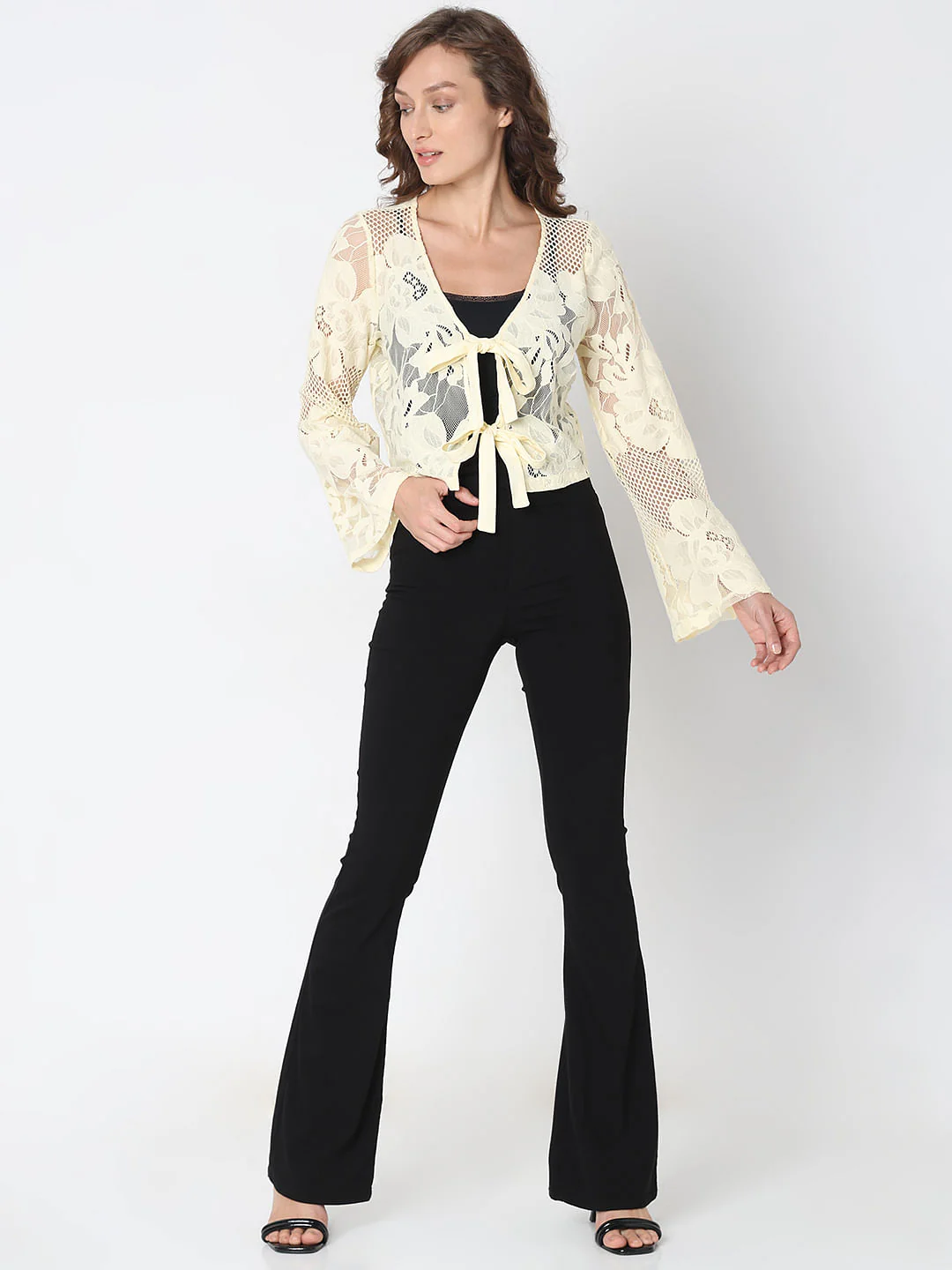 Light Yellow Lace Cardigan - Image 5