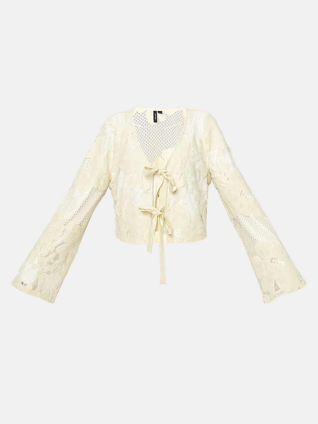 Light Yellow Lace Cardigan - Image 7