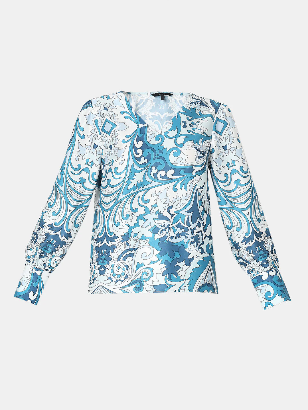 Blue Printed Top - Image 7