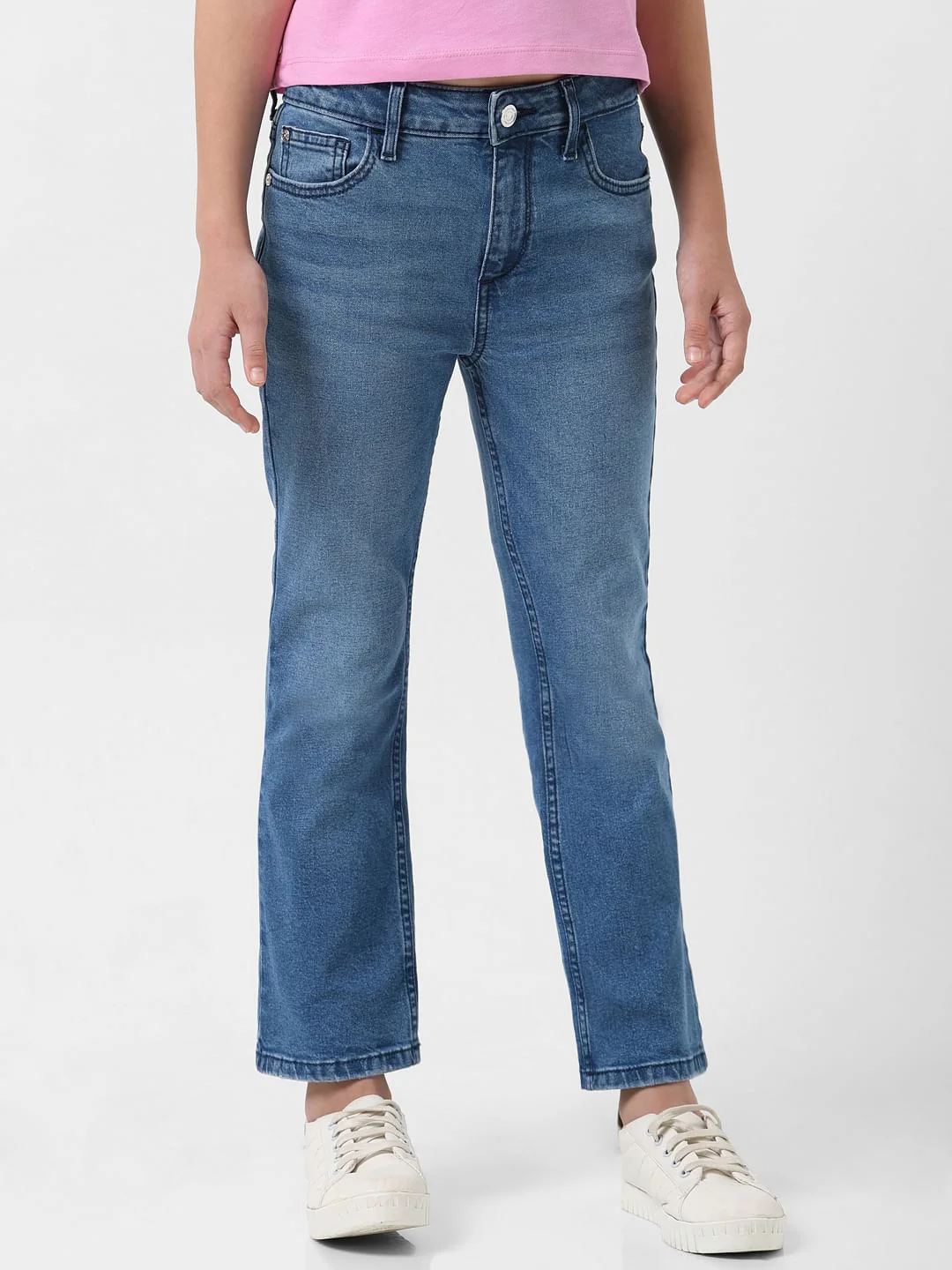 Girl Blue Mid Rise Bootcut Jeans - Image 2