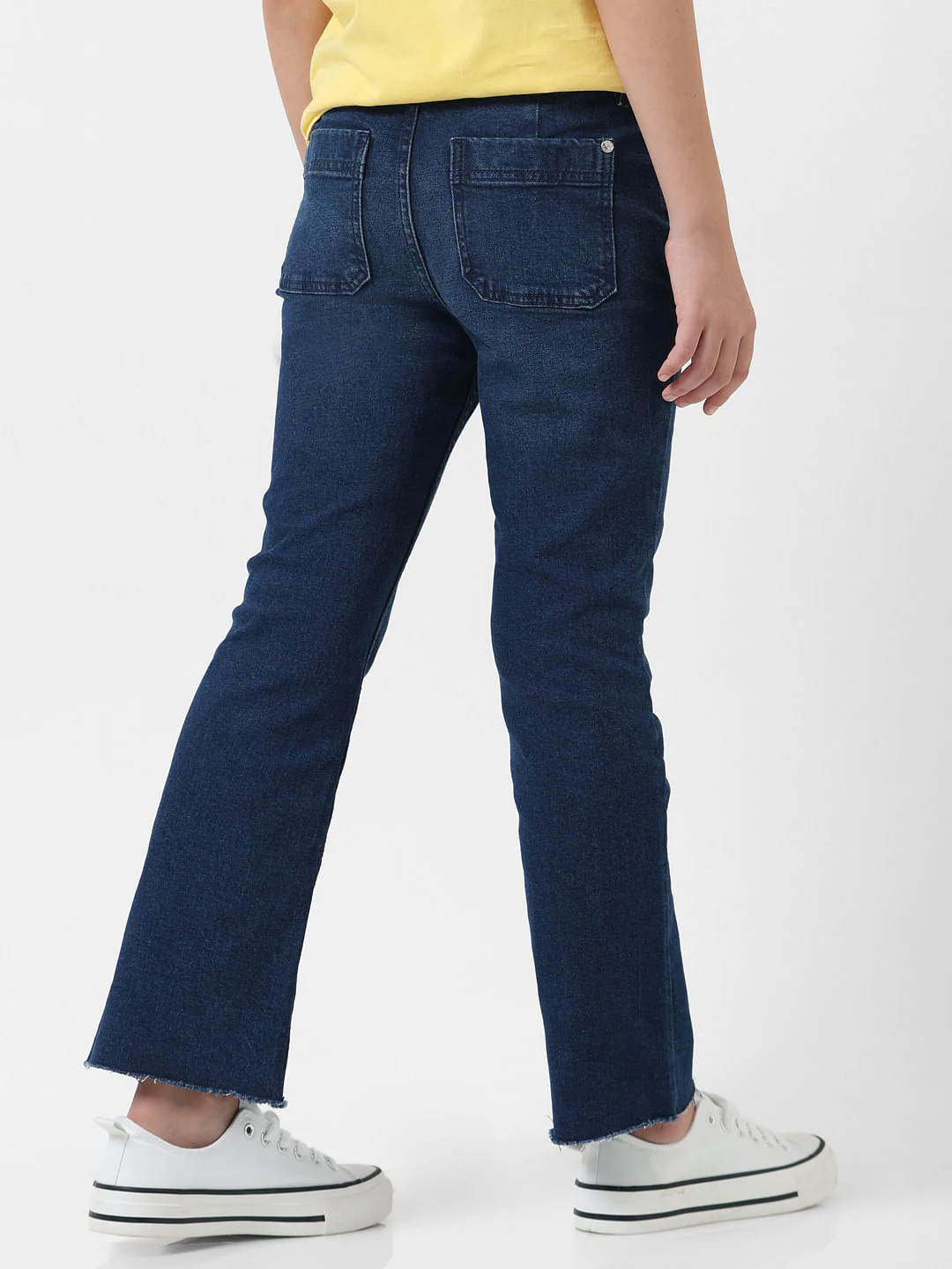 Girl Blue High Rise Straight Fit Jeans - Image 3