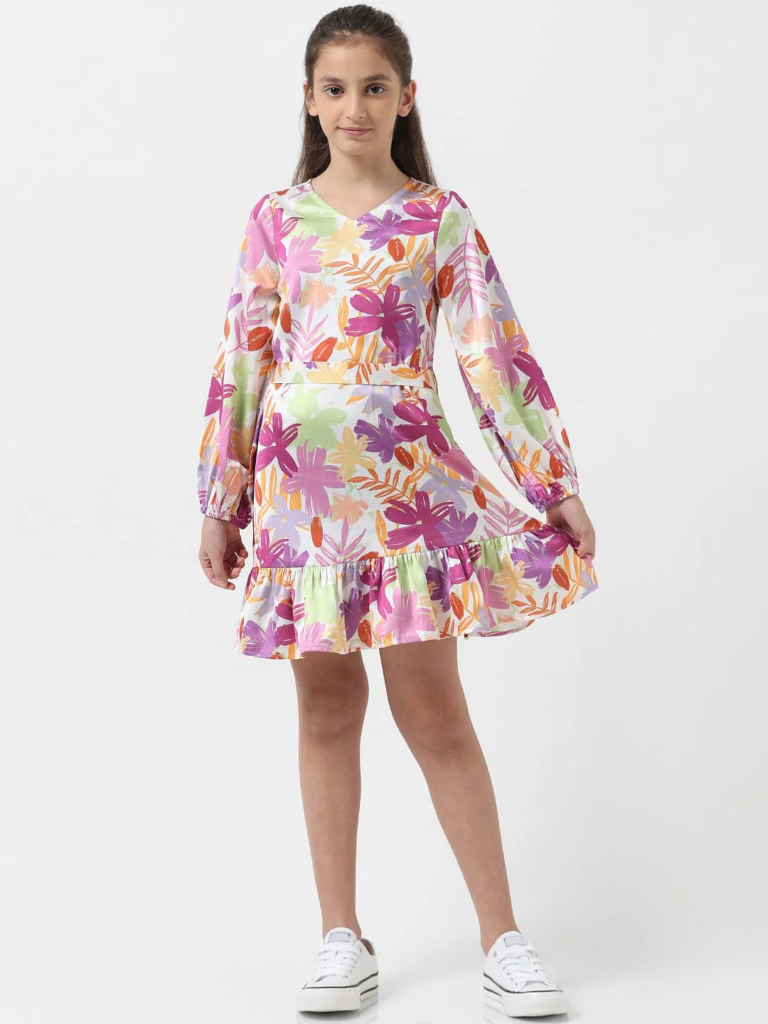 Girl Multi-Coloured Printed Shift Dress - Image 2