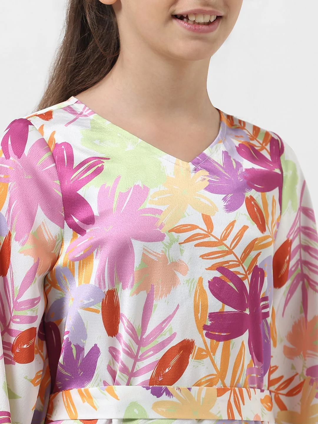 Girl Multi-Coloured Printed Shift Dress - Image 4