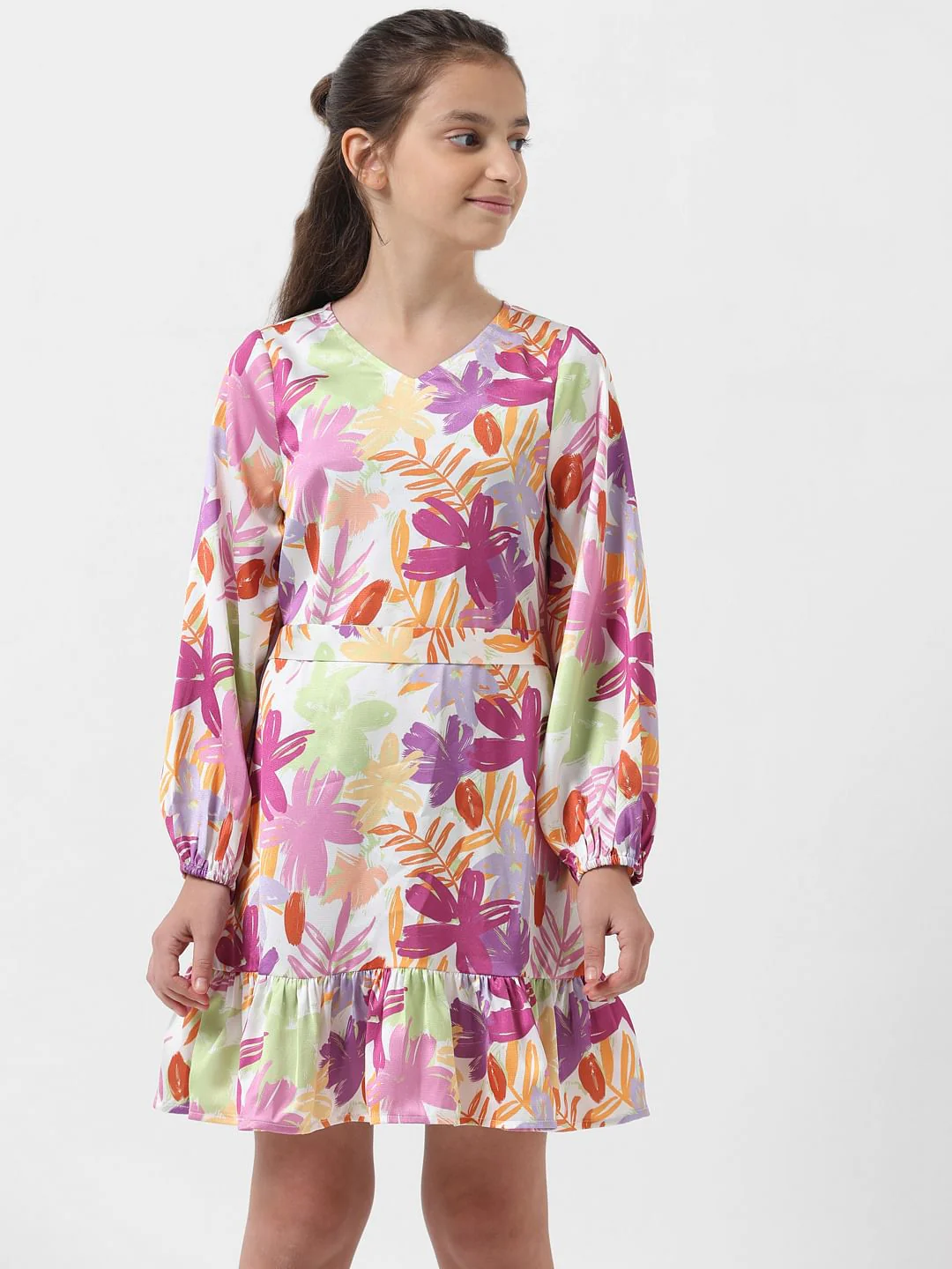 Girl Multi-Coloured Printed Shift Dress - Image 5
