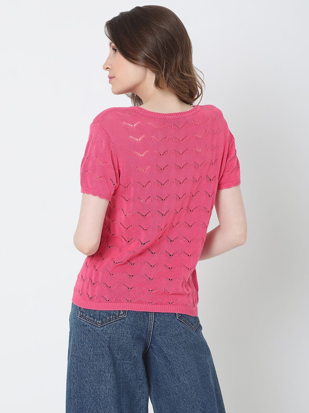 Pink Pointelle Top - Image 4