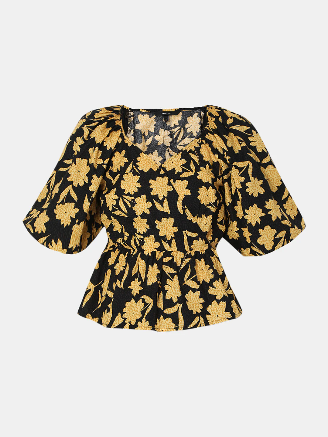 Black Floral Print Top - Image 7