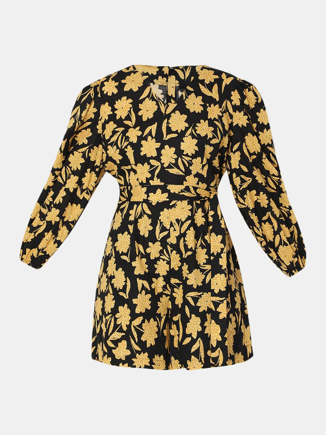 Black Floral Print Playsuit - Image 7